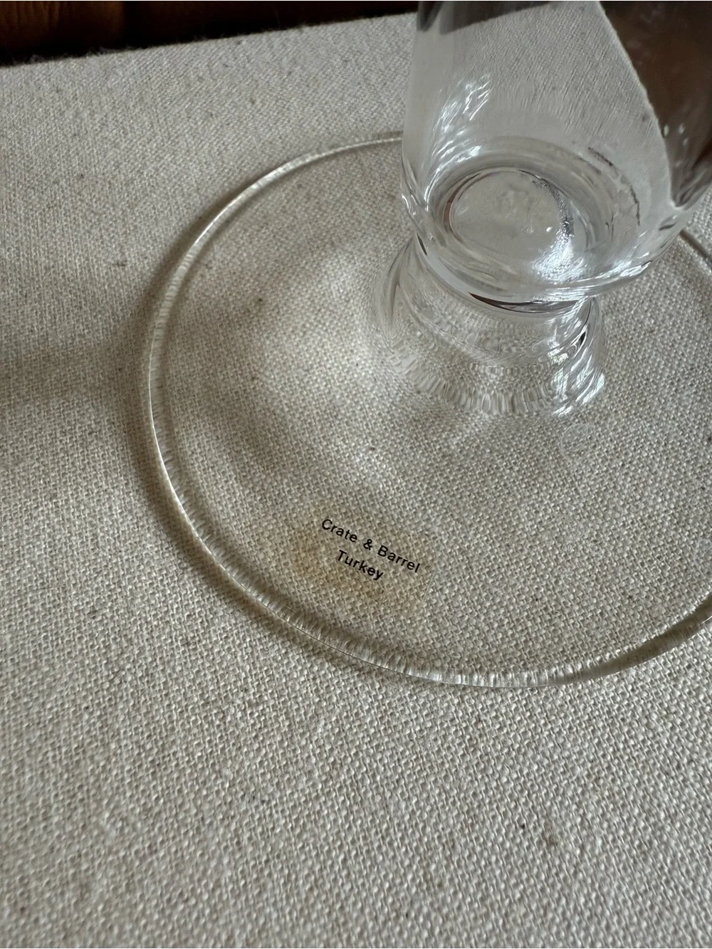 Crate&Barrel Tall Hollow Stem Glass Floating Candle Holders Pair